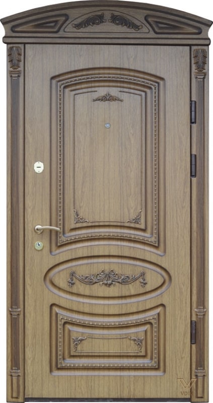 Двері однополі з карнізом